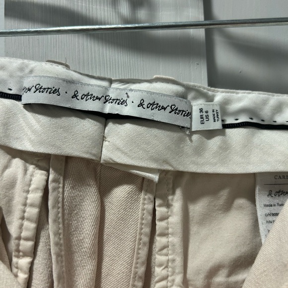 & Other Stories Ladies Cream Trousers US Size 6 - Picture 2 of 3
